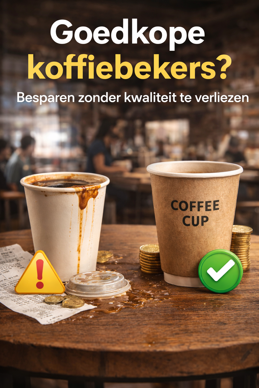 Goedkope koffiebekers: waar bespaar je écht op als horecaondernemer?