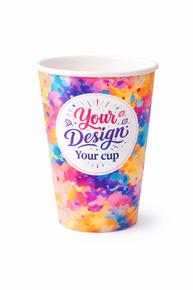 12 oz (360 ml) Bedrukte Kartonnen Koffiebeker