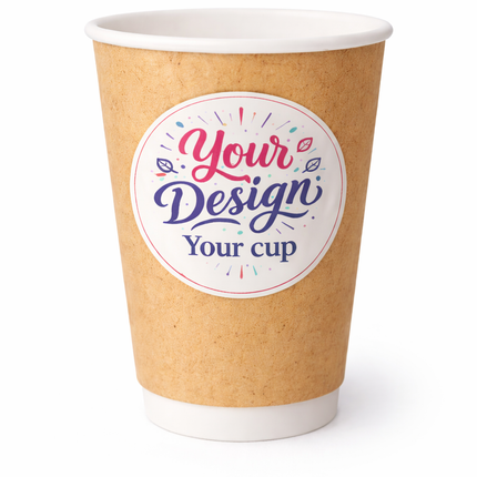 12 oz (360 ml) Double-Wall Kraft Paper Coffee Cup