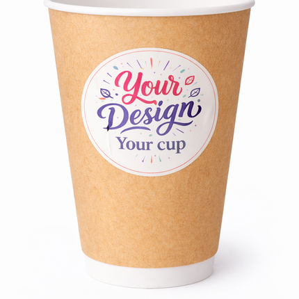 16 oz (480 ml) Double-Wall Kraft Paper Coffee Cup