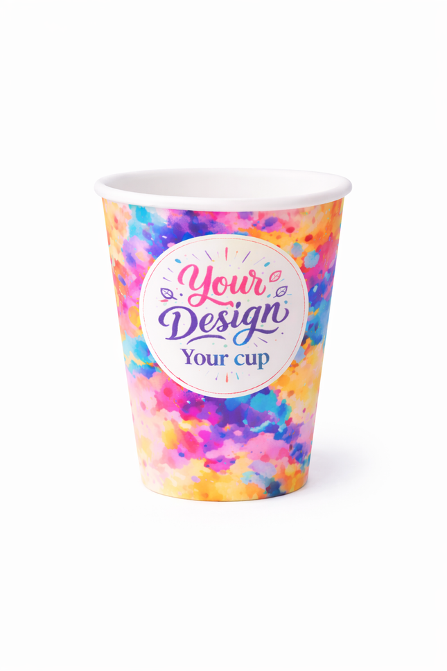 7 oz (180 ml) Bedrukte Kartonnen Koffiebeker