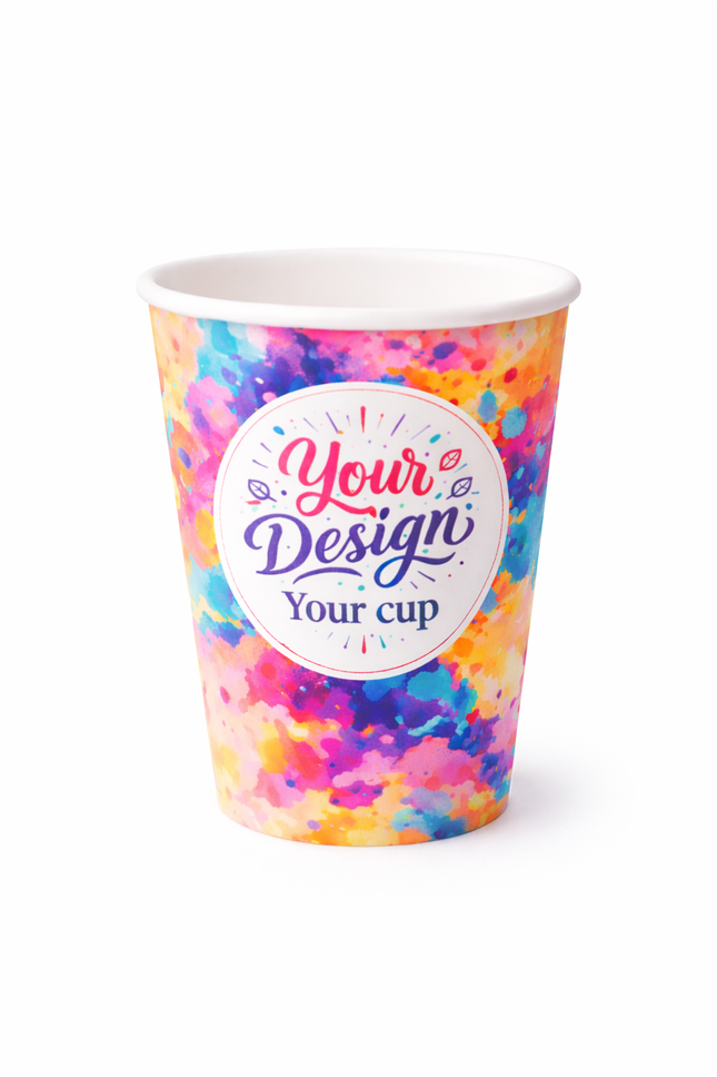 8 oz (240 ml) Bedrukte Kartonnen Koffiebeker