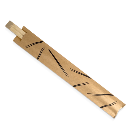 Bambus-Essstäbchen in Hülle BIO 21 cm FSC 100%