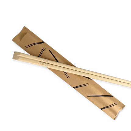 Bambus-Essstäbchen in Hülle BIO 21 cm FSC 100%