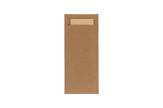Cutlery Pouch Kraft with Natural Napkin