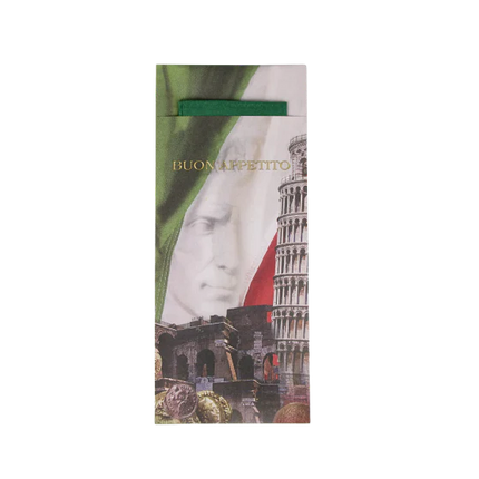Bestecktaschen Buon Appetito Dunkelgrün mit Serviette