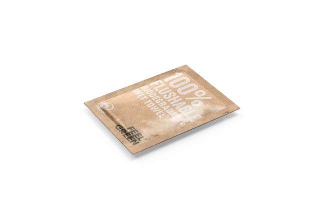 Biodegradable Refreshing Wipes Kraft Lemon