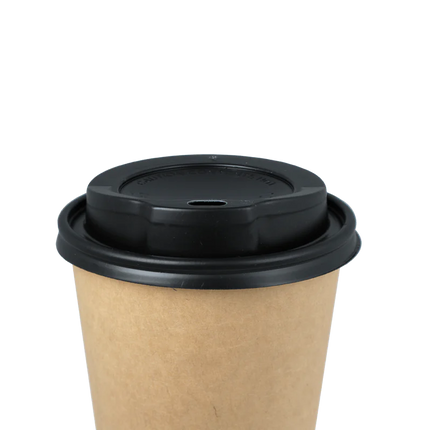 Zwarte koffiebeker deksels Ø90 mm voor grote warme dranken en coffee-to-go – Cuppix