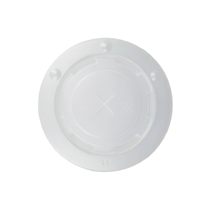 PS Flachdeckel Ø90mm Transparent mit Kreuzöffnung