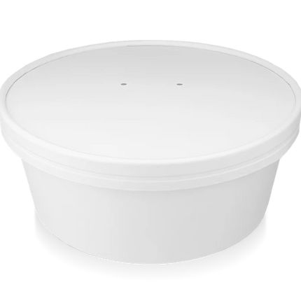 Deckel Salatschale Poke Bowl 900-1300 ml Ø184 mm Weiß BIO