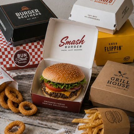 Hamburgerdozen bedrukken