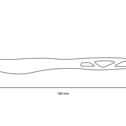 Wiederverwendbares Messer BIO 180 mm CPLA Schwarz