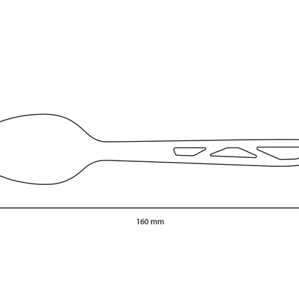 Wiederverwendbarer Löffel BIO 160 mm CPLA Schwarz