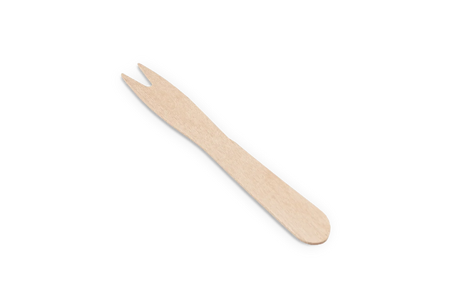 Wooden Snack Fork BIO 85mm FSC 100%