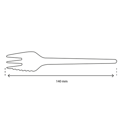 Wooden Fork with Teeth BIO 140mm