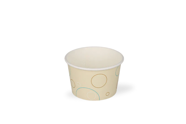 Ice Cream Cup 120 ml Ø78 mm 4oz Bubbles Cardboard