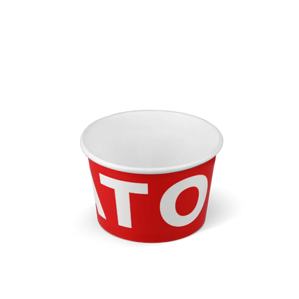 Eisbecher GELATO 120 ml Ø78 mm 4oz Karton Rot
