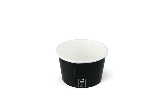 Ice cream cup 120 ml Ø78 mm 4 oz Cardboard Black