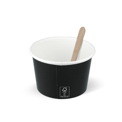 Ice Cream Cup 240 ml Ø90 mm 8oz Cardboard Black