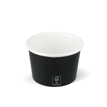 Ice Cream Cup 240 ml Ø90 mm 8oz Cardboard Black