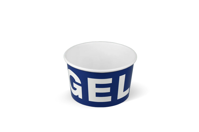 Ice Cream Cup GELATO 240 ml Ø92 mm 8oz Cardboard Blue