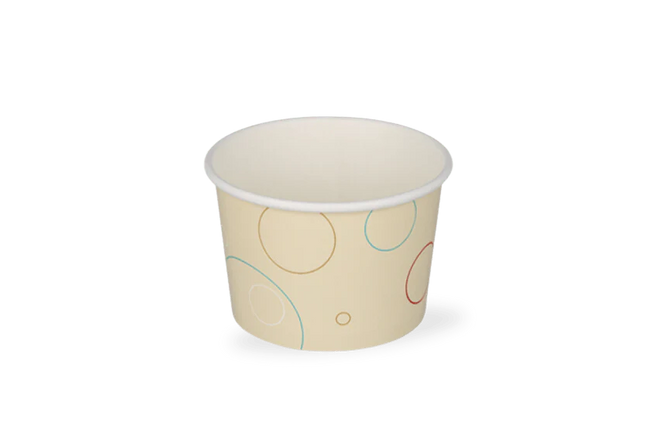 Ice Cream Cup 250 ml Ø90 mm 10oz Cardboard Bubbles