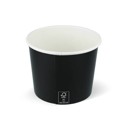 Eisbecher 300 ml Ø90 mm 10oz Karton Schwarz