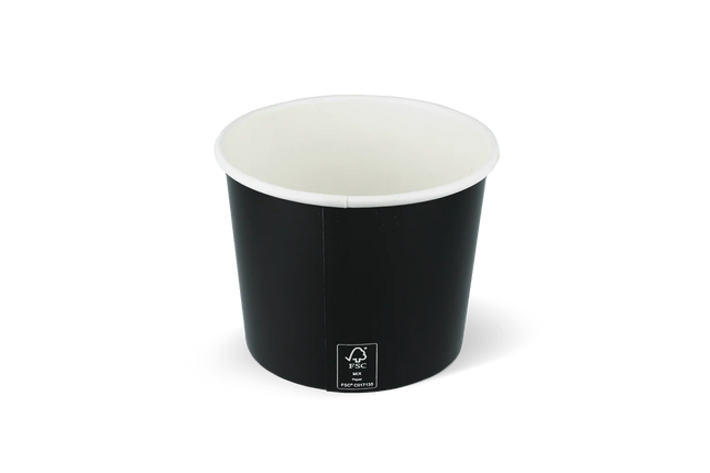 Ice Cream Cup 300 ml Ø90 mm 10oz Cardboard Black