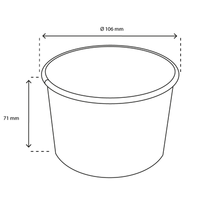 Eisbecher GELATO 360 ml Ø106 mm 12oz Karton Grün