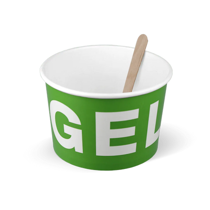 Eisbecher GELATO 360 ml Ø106 mm 12oz Karton Grün