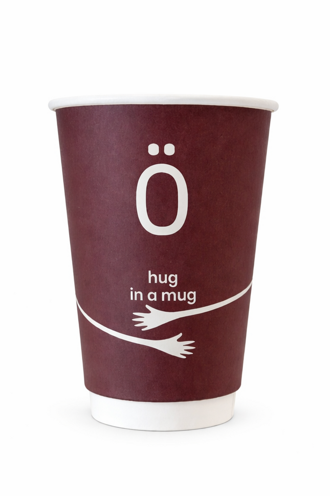 16 oz (480 ml) Double-Wall Printed Paper Coffee Cup