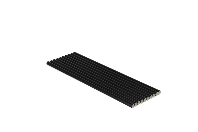 Paper Straws BIO 200 x 6 mm Black