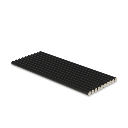 Paper Straws BIO 200 x 8 mm Black