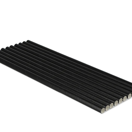Papierstrohhalme BIO 240 x 8 mm Schwarz