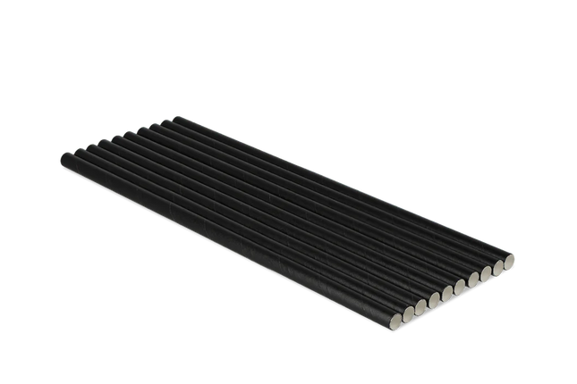 Paper Straws BIO 240 x 8 mm Black