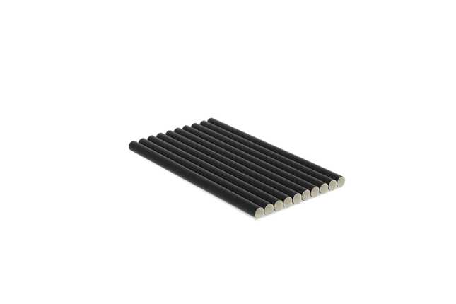 Paper Straws BIO 150 x 8 mm Black