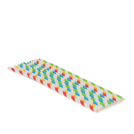 Papier-Trinkhalme BIO 240 x 6 mm Farbenmix