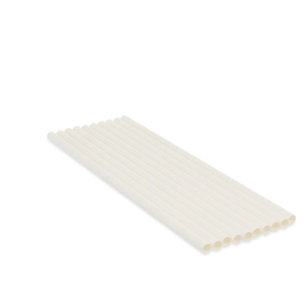 Papierstrohhalme 210 x 8 mm Weiß