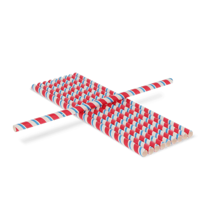 Papierstrohhalme BIO 230 x 8 mm Farbenmix