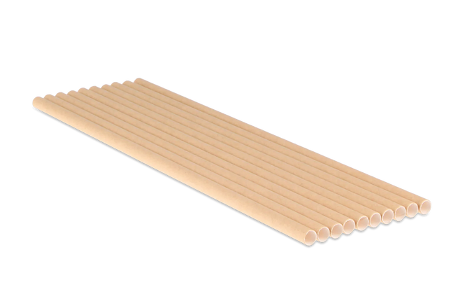 Paper Straws BIO 200 x 6 mm Kraft