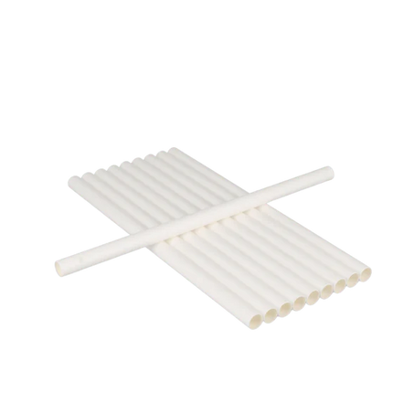 Paper straws 210 x 10 mm White