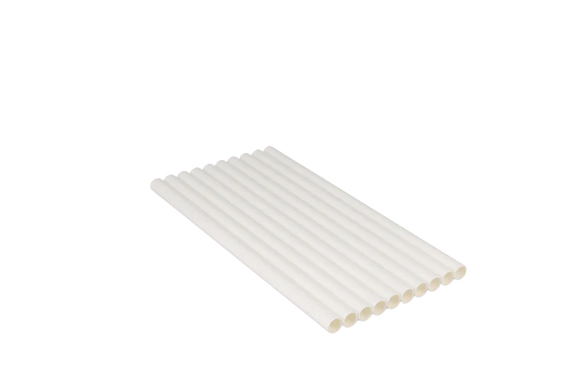Paper straws 210 x 10 mm White