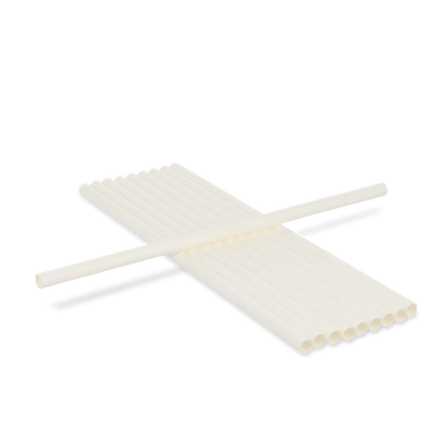 Papierstrohhalme BIO 230 x 8 mm Weiß