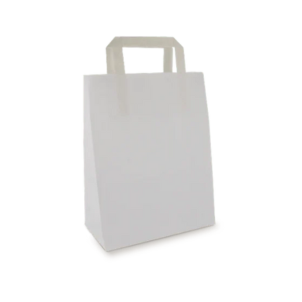 Papiertüten Klein Weiß 80 g 22x10x28 cm
