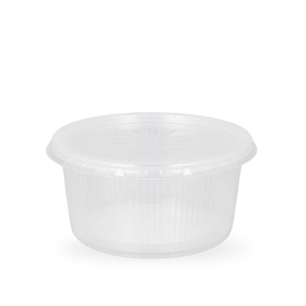 Runde Dose + Deckel PP 250 ml Ø101 mm Transparent