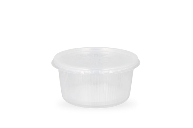 Runde Dose + Deckel PP 250 ml Ø101 mm Transparent