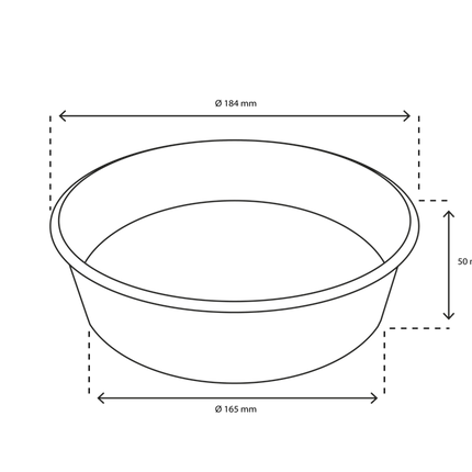 Salatschale Poke Bowl 900 ml 30oz Ø184 mm Kraft