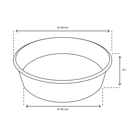 Salatschale Poke Bowl 900 ml 30oz Ø184 mm Weiß