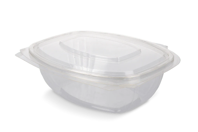 Salatschale mit Klappdeckel 1000 ml BIO PLA Transparent