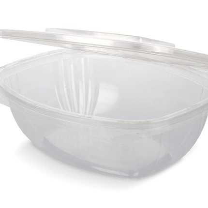 Salatschale mit Klappdeckel 1000 ml BIO PLA Transparent